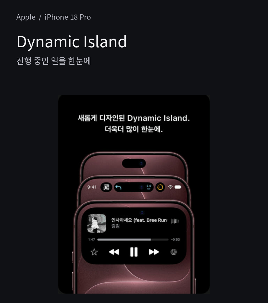 Dynamic Island - 진행 중인 일을 한눈에