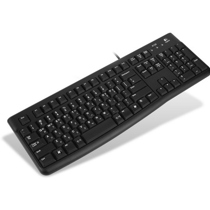로지텍 USB 유선 일반형 키보드, K120, 블랙, 제조사축