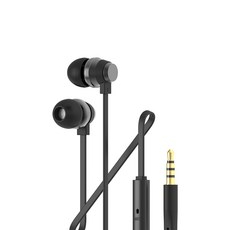 아이리버 aux 스테레오 유선 이어폰 커널형 3.5mm, BHC-70M, 블랙